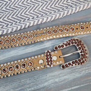 Kippys leather Swarovski belt